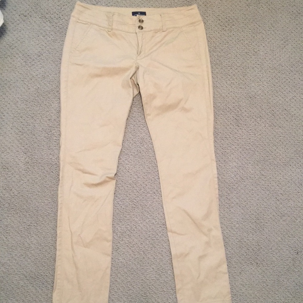 American Eagle Khaki Skinny Pants